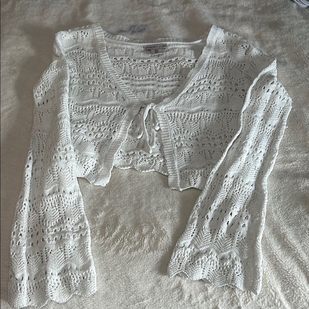Sincerely Jules White Crochet Cardigan